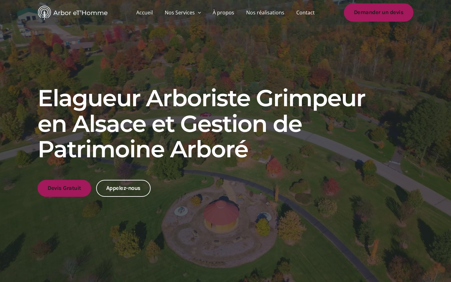 Capture d'écran du site Arbor eT'Homme